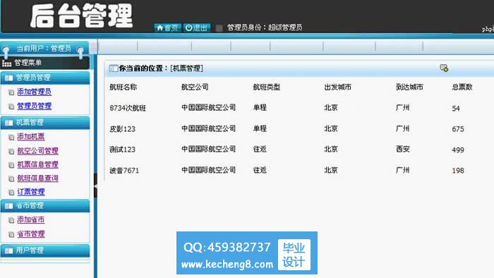 后台界面