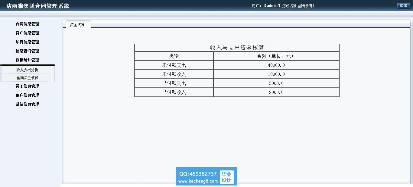 合同管理系统-资金核算