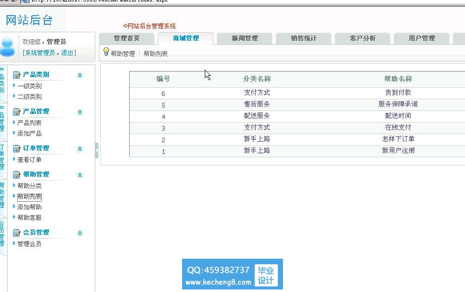 后台管理
