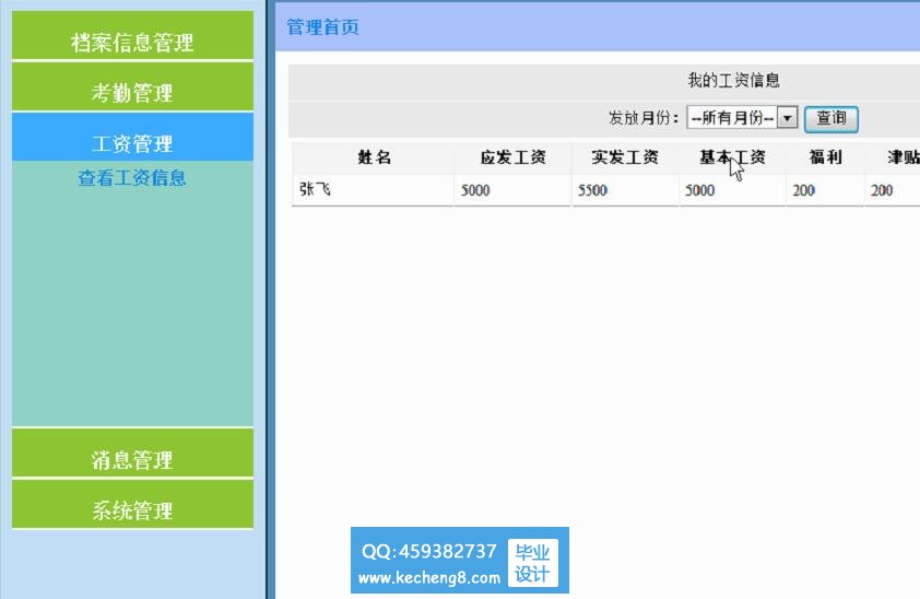 人力资源系统=消息模块