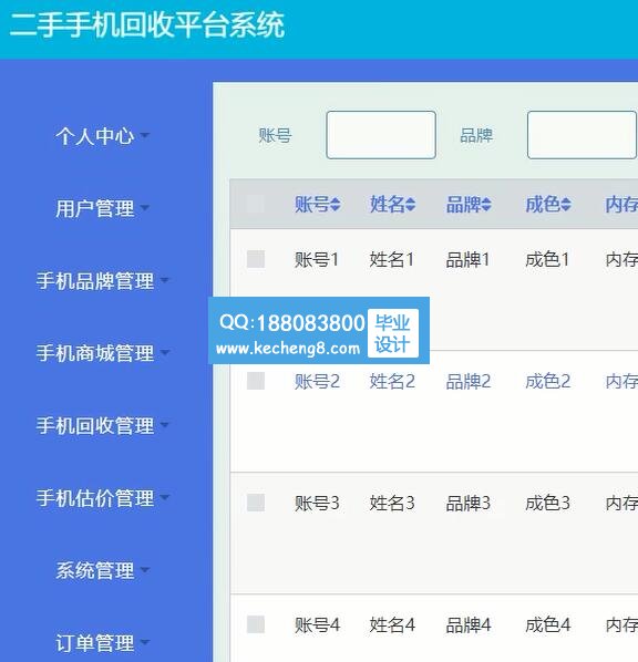 二手手机管理员端